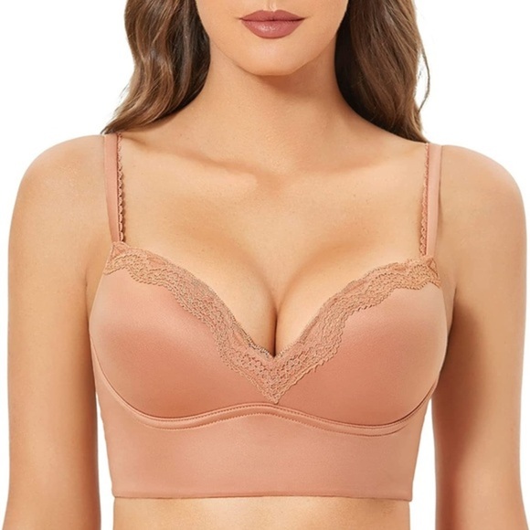 Other - 🆕 Push Up Bra Wireless Padded No Underwire Bralettes Lace Plunge Bras